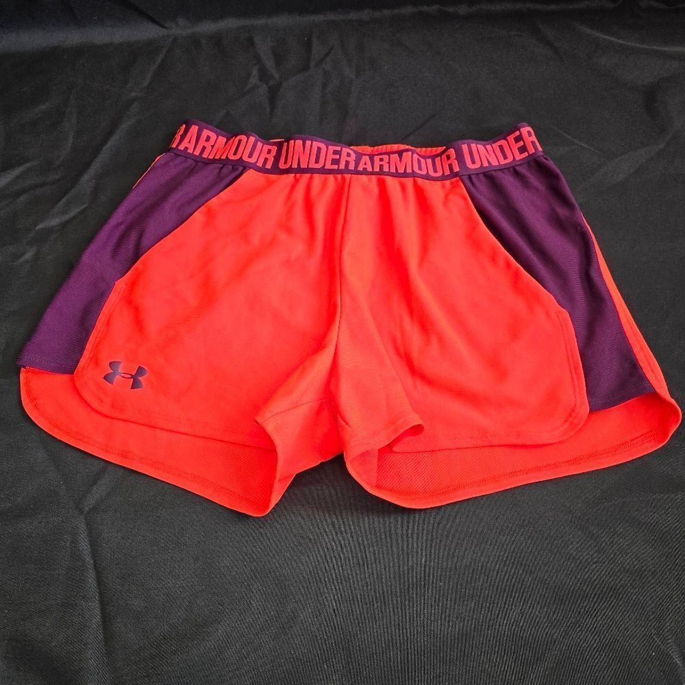 UNDERARMOUR Heat Gear Play Up  Elastic Waist Neon Shorts